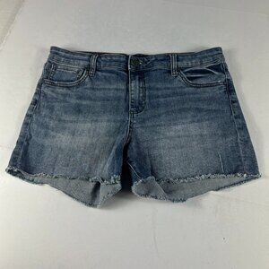 Kut From The Kloth Jean Shorts Women's 34* Gidget Fray Blue Denim Jorts Tag 14